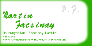 martin facsinay business card